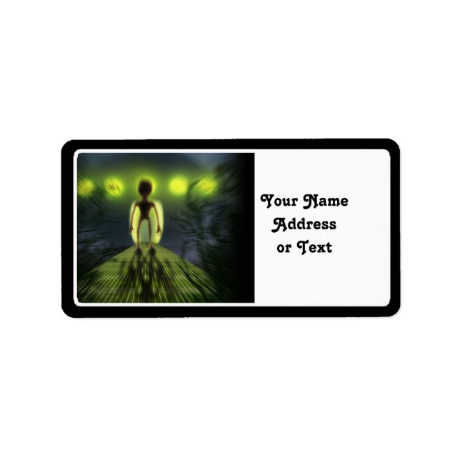 Étiquette Visiteur Alien (Devant)