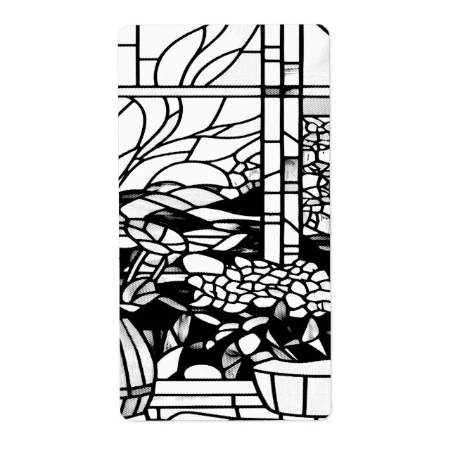 Étiquette Vitraux de jardin  (Devant)
