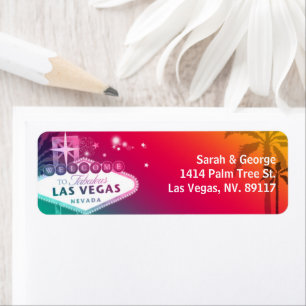 Étiquette Viva Las Vegas Glam Adresse du Mariage