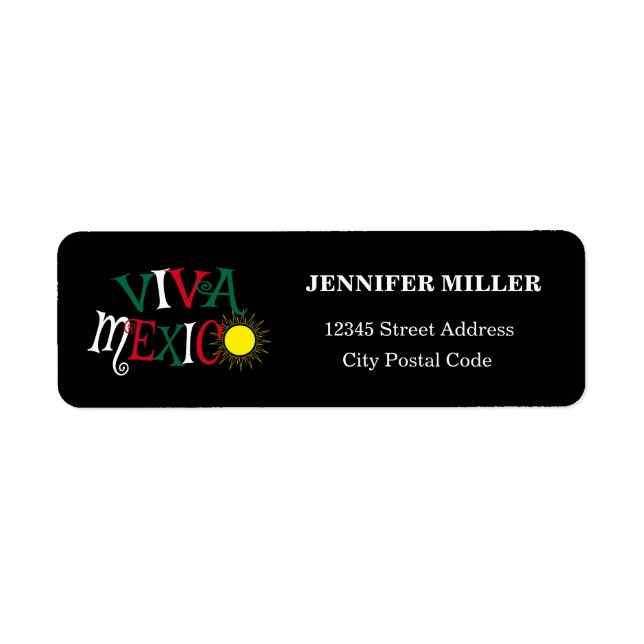 Étiquette Viva Mexico (Devant)