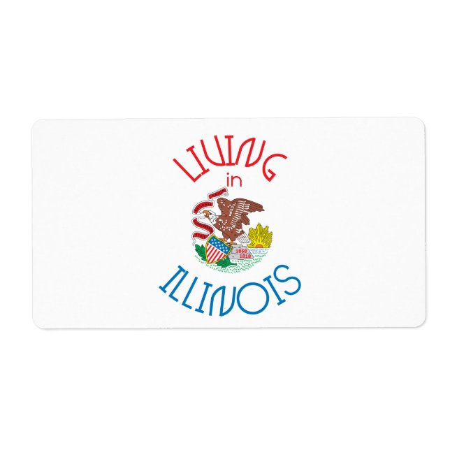 Étiquette Vivre en Illinois (Devant)