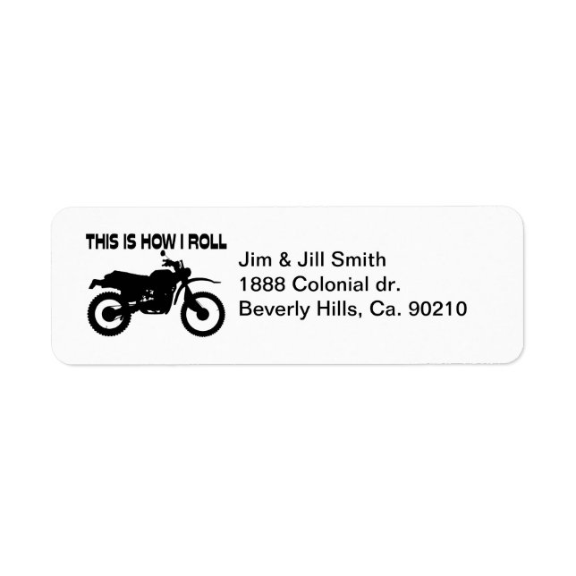 Étiquette Voici Comment Je Passe Du Vélo Dirt (Devant)
