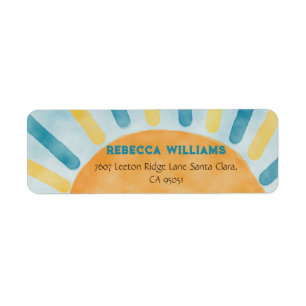 Étiquette Voici le Baby shower Son Blue Rays