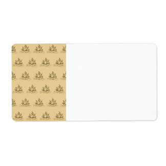 Étiquette Voilier Motif, Tan Color.