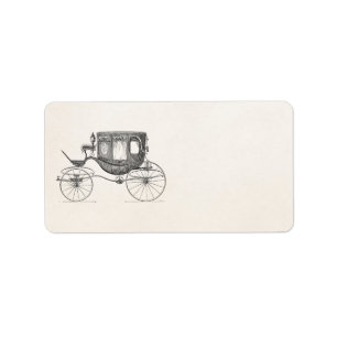 Étiquette Voiture avec des erreurs hippomobile de chariot