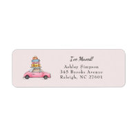 Voiture mignonne avec bagages que j'ai déplacée