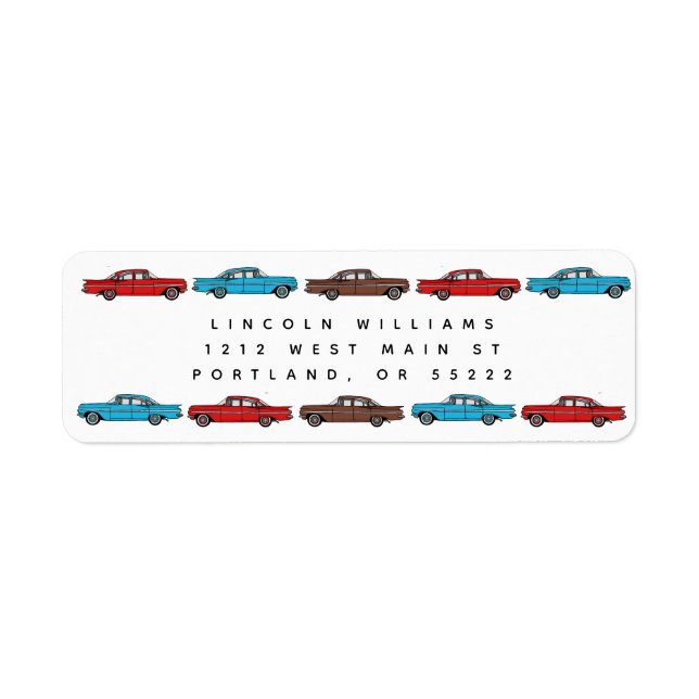 Étiquette Voitures classiques Chevy Impala 1959 personnalisé (Devant)