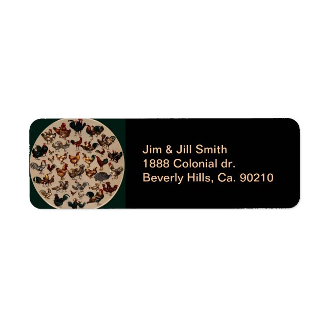 Étiquette Volaille De Poulet Du Monde (Devant)