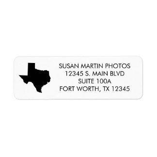 Étiquette Vos couleurs Texas Moderne Minimaliste