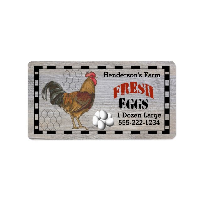 Étiquette Vos œufs frais de la ferme (Devant)