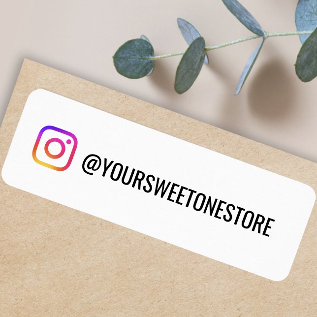 Étiquette Votre autocollant de nom et logo Instagram (Créateur téléchargé)