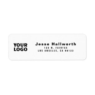 Étiquette Votre logo Adresse de retour personnalisable mod