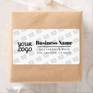 Étiquette Votre logo d'entreprise Carrelé Moderne Adresse de
