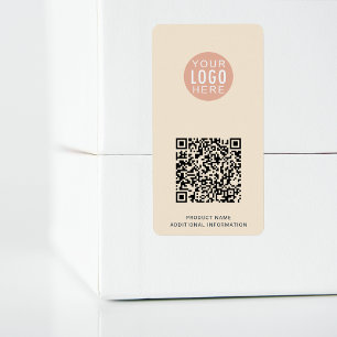 Étiquette Votre logo d'entreprise Code QR moderne ID de prod