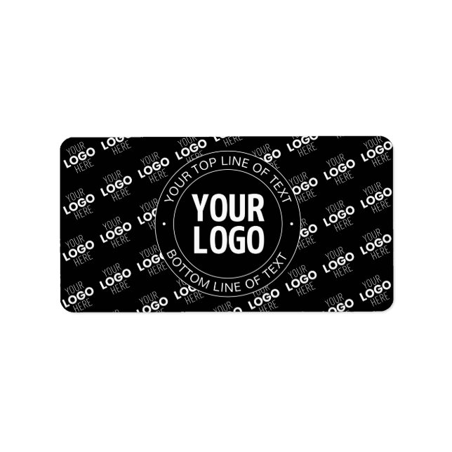 Étiquette Votre logo et votre texte personnalisable avec Mot (Devant)