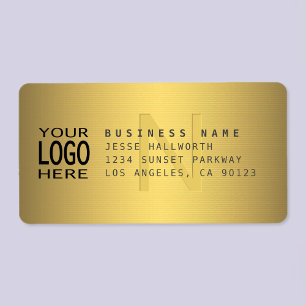 Étiquette Votre logo et votre version moderne de Faux Gold V