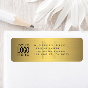 Étiquette Votre logo et votre version moderne de Faux Gold V