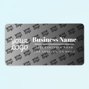 Étiquette Votre logo ici Carrelé Blanc Ombre & Couleur modif