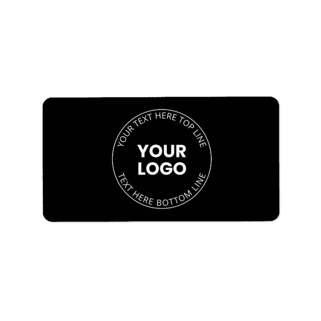 Étiquette Votre logo minimaliste (Devant)