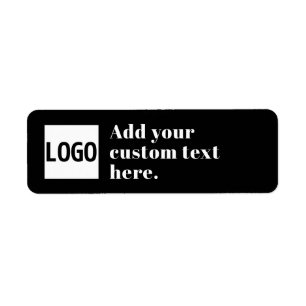 Étiquette Votre logo ou image téléchargée & texte rétro modi