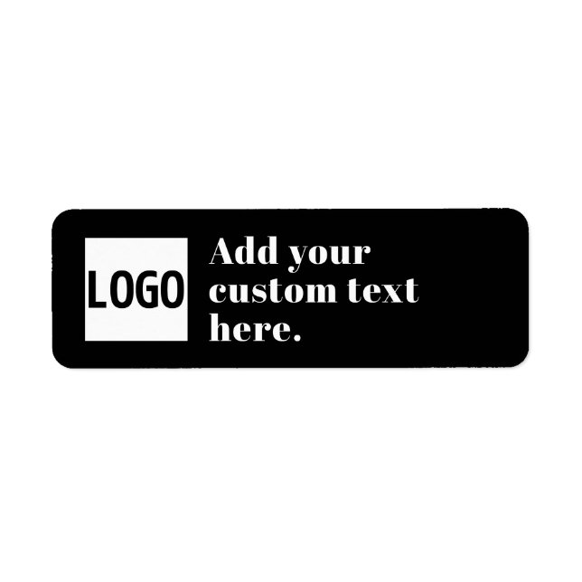 Étiquette Votre logo ou image téléchargée & texte rétro modi (Devant)