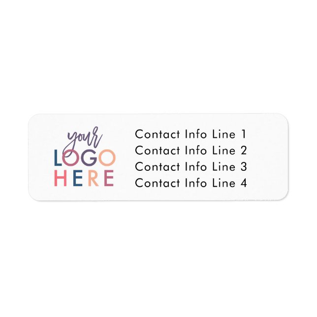 Étiquette Votre logo personnel et vos coordonnées Adresse de (Devant)