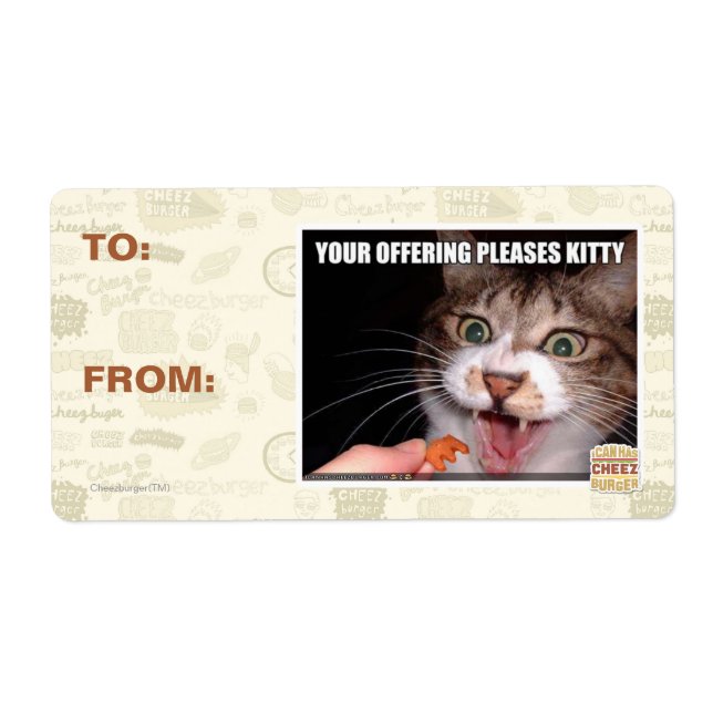 Étiquette Votre Offre Plaise Kitty (Devant)