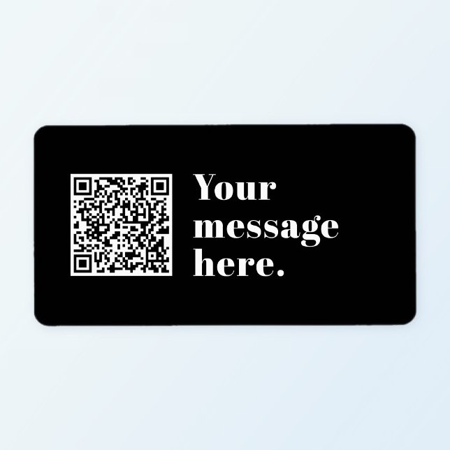 Étiquette Votre propre code QR téléchargé & Texte Rétro Modi (Créateur téléchargé)