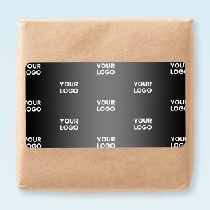 Étiquette Votre simple logo répétitif   Gradient noir et gri