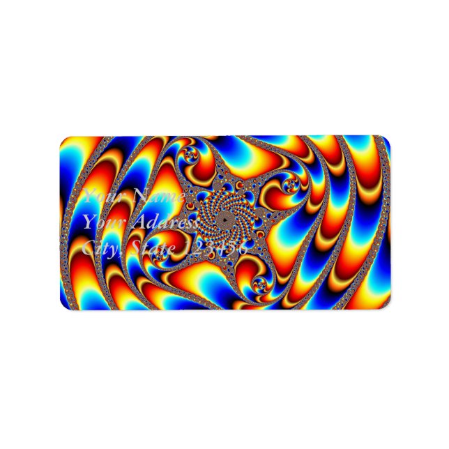 Étiquette Voyage spatial - Fractal (Devant)