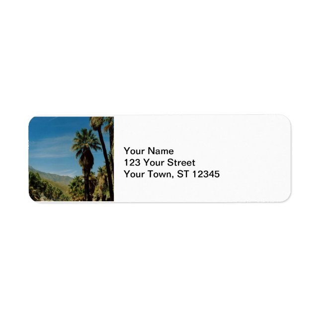 Étiquette Vue Palm Springs (Devant)