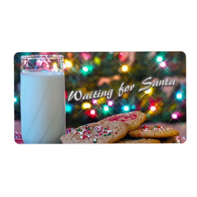 Étiquette Waiting for Santa (Devant)