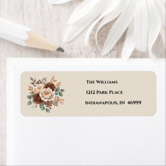 Étiquette “Watercolor Return Address Label – Sage and Peach