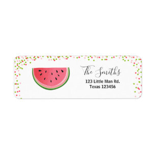 Étiquette Watermelon Adresse de retour Label Melon Party Fru