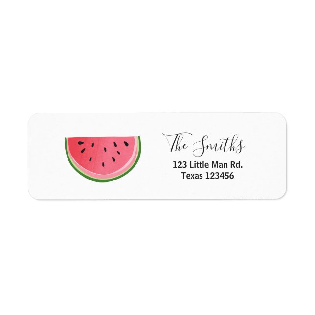 Étiquette Watermelon Adresse de retour Label Melon Party Fru (Devant)
