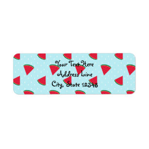 Étiquette Watermelon Blue Fun été fête d'anniversaire