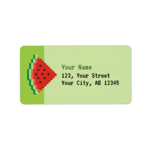 Étiquette Watermelon Pixel Art