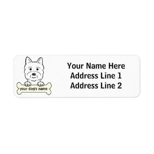 Étiquette Westie personnalisé