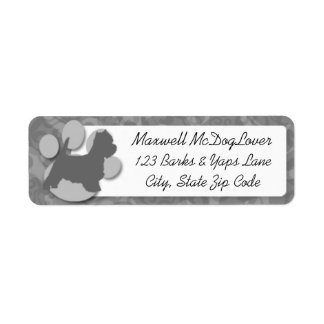 Étiquette Westie Silhouette