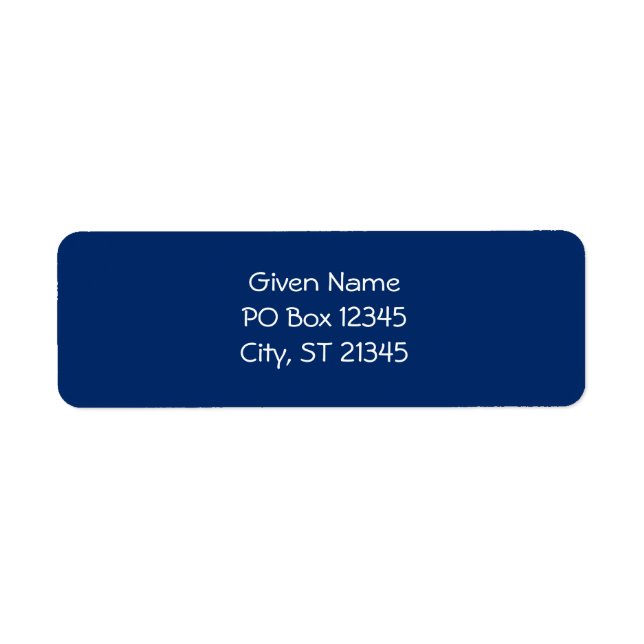 Étiquette Whimsical bleu et blanc (Devant)