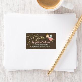 Étiquette Whimsical Sweet Rose Fairy Princess Stars Adresse