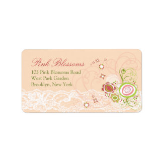 Étiquette Whimssical Rose Floral Petite Blooms Adresse de de