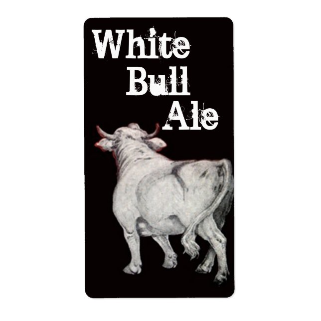 Étiquette White Bull Ale brassage de la bière brassée Étique (Devant)