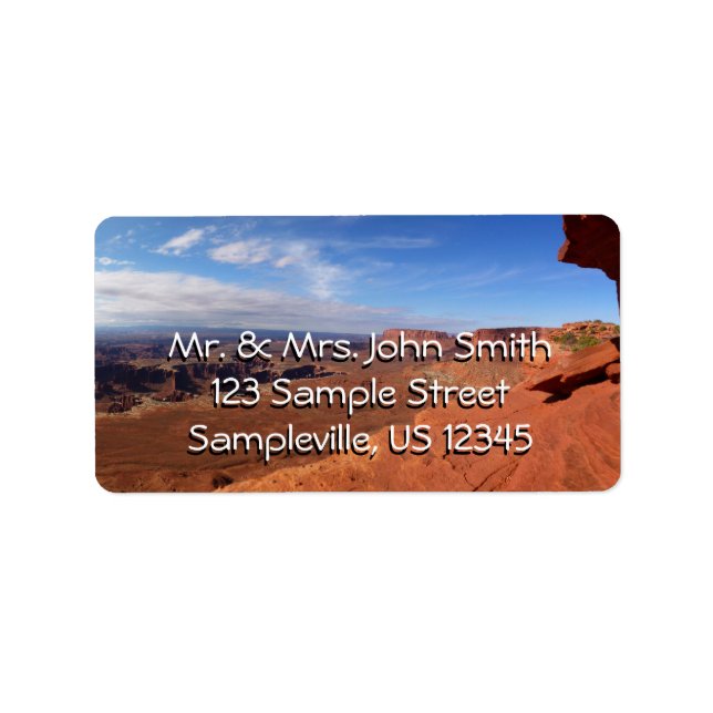 Étiquette White Rim Vue sur le parc national des Canyonlands (Devant)