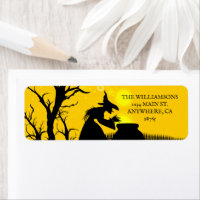 Wicked Witch Silhouette Halloween Adresse de retou