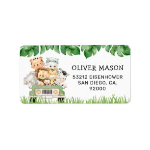 Étiquette Wild One Jungle Address Labels