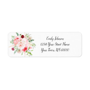 Étiquette Wild Watercolor Garden Floral Return Adresse :
