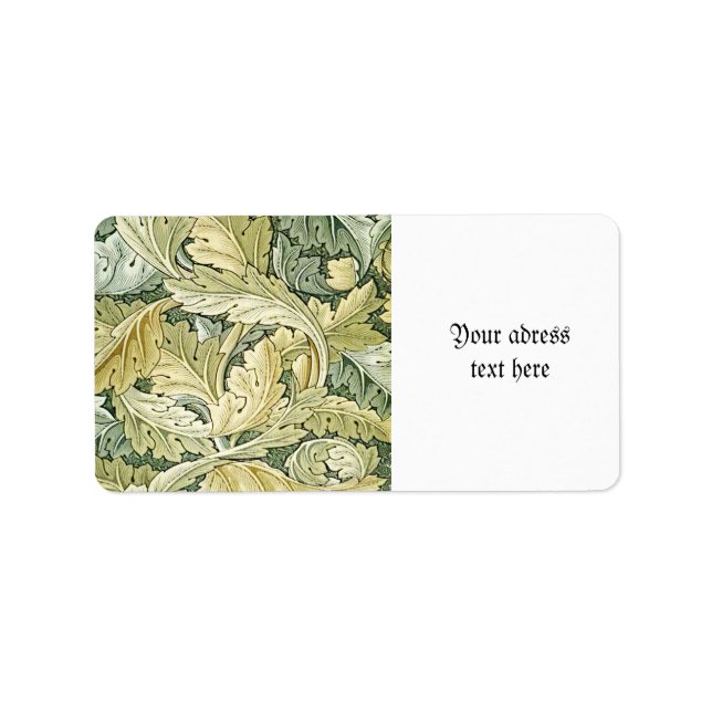 Étiquette William Morris, Art nouveau, original, Agathus, pe (Devant)