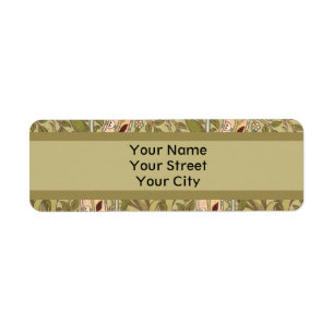 Étiquette William Morris Daffodil Garden Flower Classic Bota