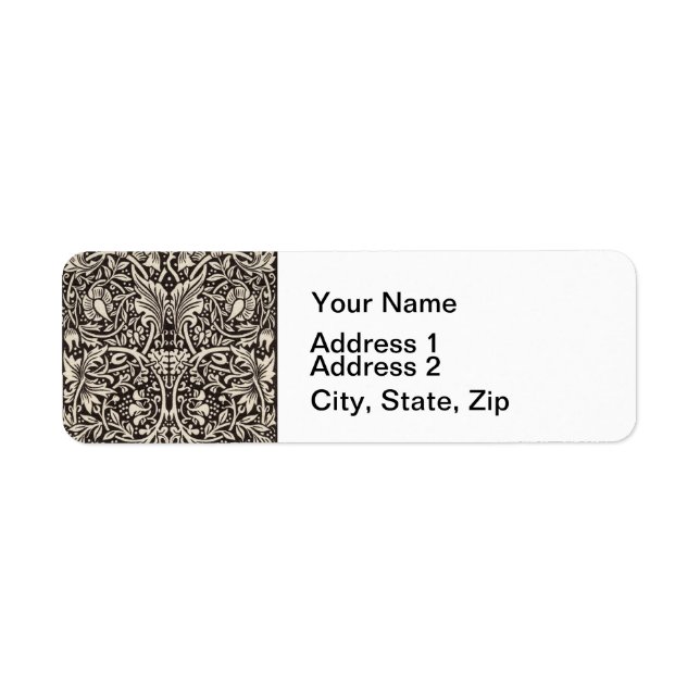 Étiquette William Morris Daffodil Papier peint floral (Devant)